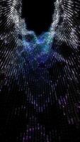 Abstract glowing golden particle wave creating a dynamic video