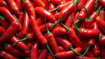 Fresh Red Peppers Close Up Background photo