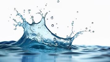 Refreshing Water Splash on White Background photo