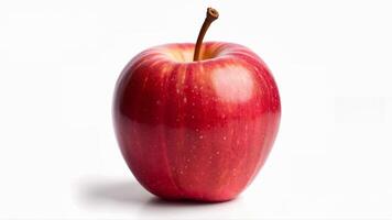 Pink Fuji apple isolated on a white background for food, nutrition, and healthy eating concepts. Image suitable for product packaging, advertising, or educational materials. photo
