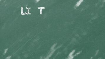 Animation chalk text of list to do, hand drawn on school Chalkboard, Chalk text style loop seamless animation video