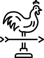 A line style icon showing weather vane vector