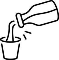 A line style icon showing milk bottle vector
