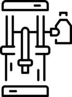 A linear style icon representing well pump vector