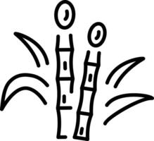 A line style icon showing sugarcane vector