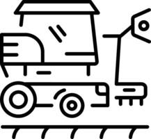 A linear style icon representing harvesting vector