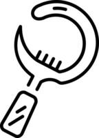 A line style icon showing sickle vector
