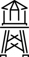 A linear style icon representing water tank vector