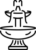 A line style icon showing fountain vector