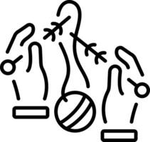 A linear style icon representing stitch marker vector