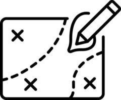 A line style icon showing crafting vector