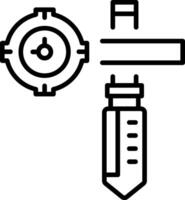 A linear style icon representing tambour needle vector