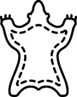 An outline style icon depicting leather fabric vector