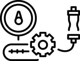 A linear style icon representing stitch regulator vector