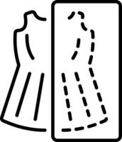 A linear style icon representing sewing pattern vector