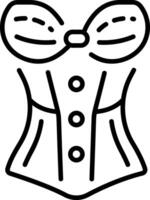 A line style icon showing corset vector