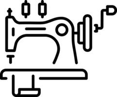 A linear style icon representing sewing machine vector
