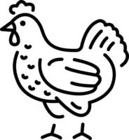 A line style icon showing chicken vector