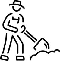 A linear style icon representing cultivation vector