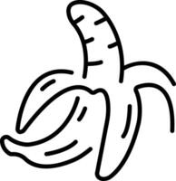 A linear style icon representing banana vector