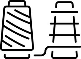 An outline style icon depicting cotton reels vector