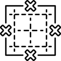 A line style icon showing quilted square vector