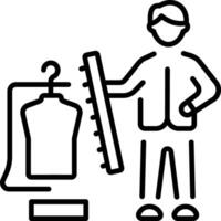 A line style icon showing dressmaker vector