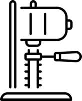 A linear style icon representing manual cutter vector
