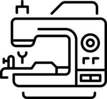 A linear style icon representing electric sewing vector