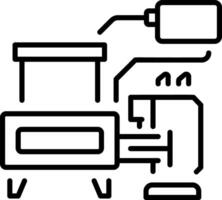 A linear style icon representing bleaching machine vector