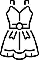 A line style icon showing dress vector
