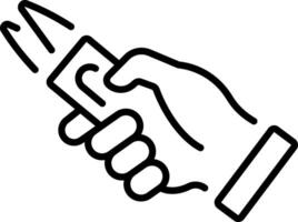 An outline style icon depicting sewing clipper vector