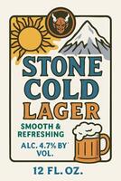 Cool Beer Label Pouch Template vector