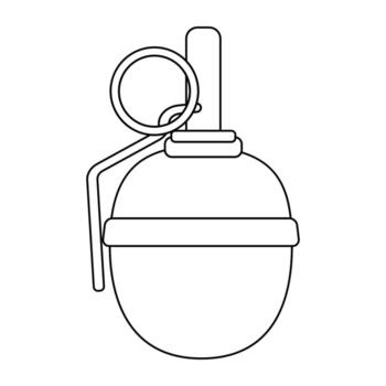 Detailing of a hand grenade displayed against a simple background in a realistic style vector
