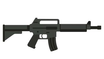 Modern assault rifle illustration featuring sleek design and detailed structure vector