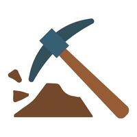Mining tools used for excavating earth and minerals in construction and geological surveys vector
