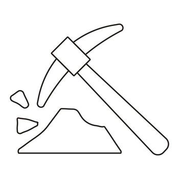 minería herramientas son usado a extraer recursos desde el tierra a varios ubicaciones vector