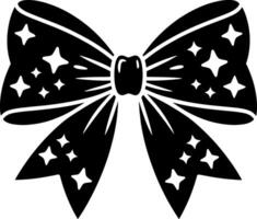 Cheer Bow with Stars vector