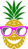 Pineapple with Sunglasses vector