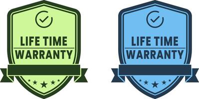 Lifetime Warranty Badge for Product Labels and E-commerce Listings vector
