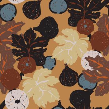 un modelo. con hojas y Fruta en eso vector