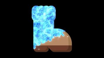 Snow boot animation. Warm snow boot. Simple illustration of snow boot. Frozen ice animation. 4K animation. Transparent background with alpha channel video