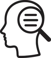 Focused Mind Person Deeply Concentrating on Important Information, Serious Thought Process, Mental Clarity, Intense Studying, Problem Solving, Conceptual Illustration vector