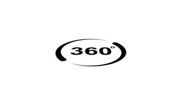 360 degree rotate view animation isolated on white background video