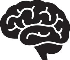 Powerful Silhouette of a Human Brain A Striking Image Representing Intelligence, Cognition, and Thought Processes vector