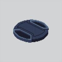 Pixel art Shutter Camera Lens Cap icon Illustration for game design vector