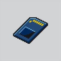 Pixel art illustration sd card. Pixelated memory card. sd card memory Icon pixelated for the pixel art game and icon for website and game. old school retro. vector
