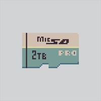 Pixel art sd card memory icon Illustration for game design vector