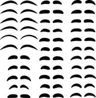Eyebrow shapes icon. Cartoon eyebrows shapes sign. Eyebrow makeup template symbol. flat style. vector