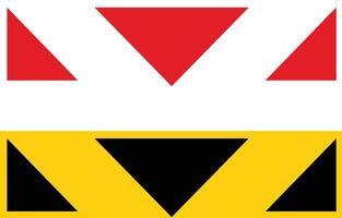 Overhead danger plate road sign. Temporary overhead danger plate road symbol. flat style. vector